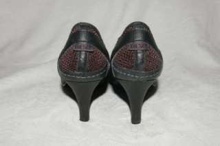Diesel Blue & Black Leather & Nylon Pumps Heels Womens Shoes 7  