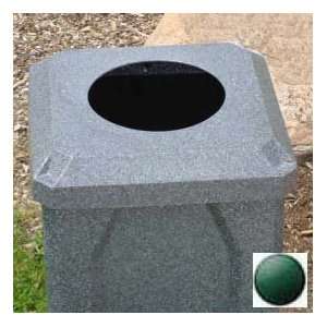   Gal. Square Receptacle 10 Recycle Lid, Liner   Green