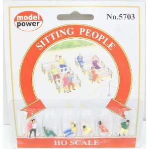  Model Power 5703 HO Scale Sitting People: Toys & Games
