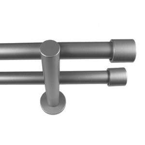 BCL Drapery Hardware Verona Double Curtain Rod in Pewter 48 x 86 