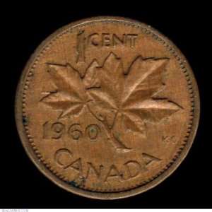  Circulated 1960 Canadian Cent 