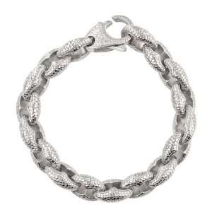  Womens thick bracelet with a antique, hammered pattern 