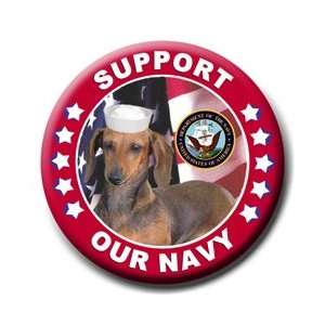  Dachshund Navy Support Pin Badge 1 