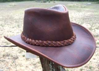 USA Made Henschel NEW U Shape It Leather Cowboy Hat Brn  