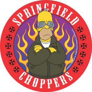 THE SIMPSONS homer springfield choppers STICKER  biker  