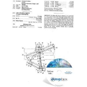  NEW Patent CD for LIFT TYPE DISC HARROW 