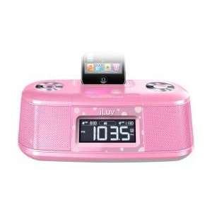  Pink Alarm Clock With Bed Shaker For iPod 