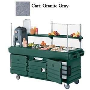  Granite Gray Cambro CamKiosk KVC856 Vending Cart with 6 