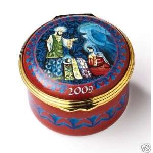 Bilston Battersea Enamels Jim Shore 2009 Chistmas Box