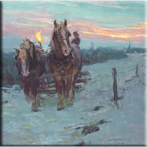  The Journey Home 16x16 Streched Canvas Art by Gerhartz 