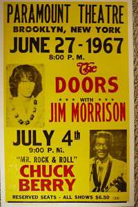 The Doors and Chuck Berry playing in New York Poster  