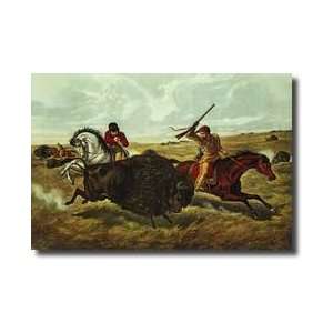  Life On The Prairie The Buffalo Hunt 1862 Giclee Print 