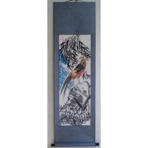   Chinese Watercolor Painting Scroll Flower Bird: Everything Else