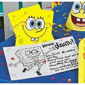  Party Favors Supplies Spongebob Birthday Invitations (8pc 