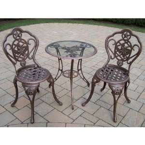   3405 AB Texas Rose ThreePiece Outdoor Bistro Set