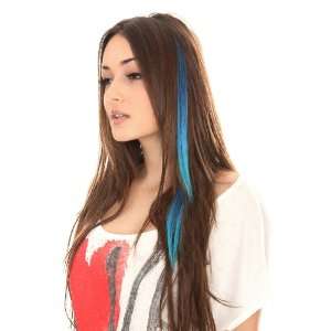  Color Fiend Black Blue Turquoise Tri Tipped Hair Extension 