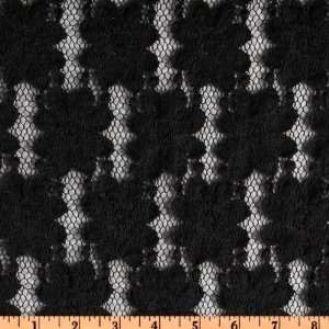  55 Wide Lace Floral Black Fabric By The Yard: Arts 