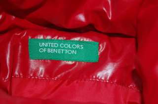 New Girl Authentic Benetton Down filled Puffer Red Jacket $125, 3T, 4T 