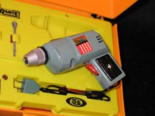IDEAL POWERMITE MINITURE TOY DRILL IN CASE   EXCELLENT CONDITION 