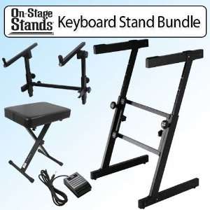 On Stage KS7350 Folding Z Keyboard Stand Outfit Musical 