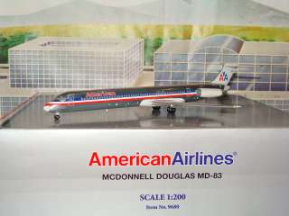 Hogan Wings 1/200 American Airlines MD 83 N9677W W/ Stand **Free S&H 