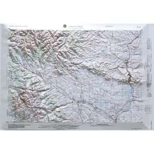   Map in the state of Wyoming with Black Plastic Frame: Office Products