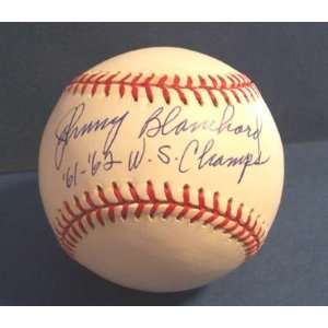  Johnny Blanchard Autographed Baseball: Sports & Outdoors