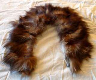 SILVER FOX TAILS FUR COLLAR WRAP SCARF READY FOR COAT OR JACKET SZ 36 
