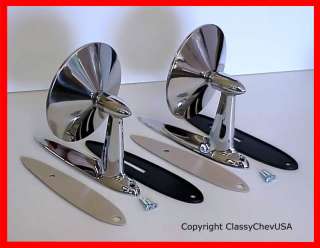1955 1956 1957 STD & CVX DOOR Mirrors Chevy Bel Air 2pc  