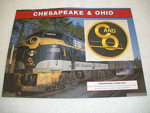 CHESAPEAKE & OHIO C and O LINE Train Railroad PATCH FACT SHEET 