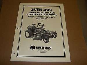 c980] Bush Hog Parts List Manual Zero Turn Mower  