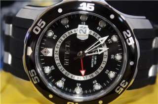 Mens Invicta 6987 Scuba Pro Diver Black Dial Rubber GMT Watch New 