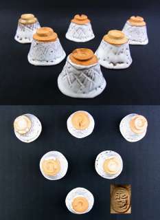 o4518,White HAGI,DEISHI,SENCHAI,Green tea Tea ware set.  