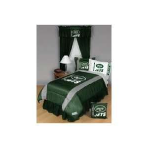 New York Jets Queen Sports Room Bedding Set: Sports 
