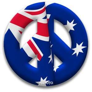  Peace Symbol Magnet of Australia Flag by MEYOTO 