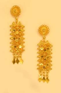 22k solid gold earring from Thailand / 22kt A#63  