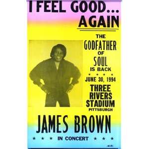   Good James Brown in Concert 14 X 22 Vintage Style Concert Poster