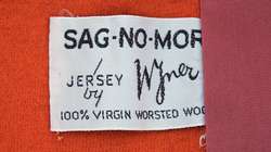Vintage 50s 60s ORANGE Wool Knit Dolman Sleeve Coat M L  