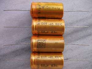 20x ROE BIPOLAR 63V 68UF xover CAPACITORS for Audio  