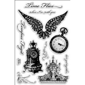   Perfectly Clear Stamps 4X6 Sheet Time Flies Arts, Crafts & Sewing