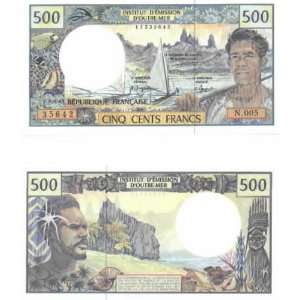  French Pacific Territories ND (1992) 500 Francs, Pick 1b 