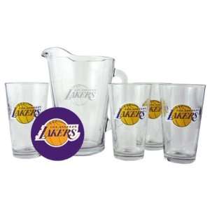  Los Angeles Lakers Pint Glasses and Pitcher Set  L.A. Lakers 