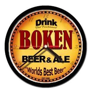  BOKEN beer and ale cerveza wall clock 