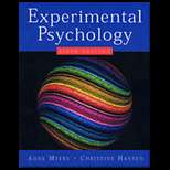 Experimental Psychology (ISBN10 0534634419; ISBN13 9780534634414)
