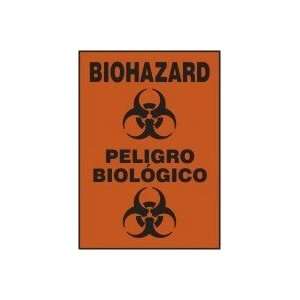  BIOHAZARD (W/GRAPHIC) (BILINGUAL) Sign   14 x 10 .040 