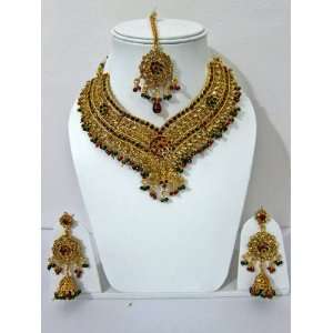  Handmade Kundan Fashion Jewelry Fine Designer Bollywood 