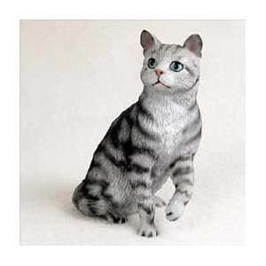  Silver Tabby Cat Figurine: Home & Kitchen