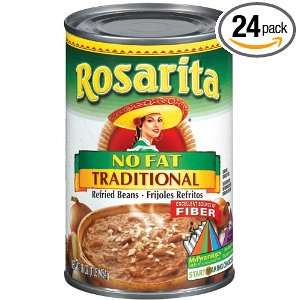 Rosarita Refried Beans, No Fat, 16 Ounce Cans (Pack of 24)  