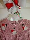 NWT CASTLES and CROWNS smocked SNOWMAN bishop sz 4t