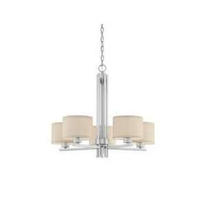  Dolan Designs Tecido Five Light Chandelier: Satin Nickel 